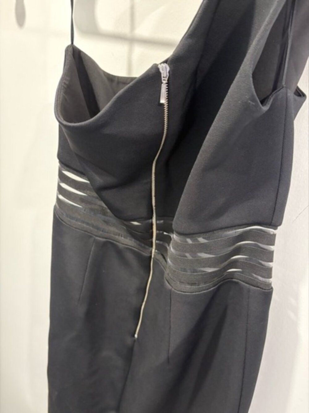 NICHOLAS Black One Shoulder Bandage Dress Size 10 | Bodycon Cocktail Party EUC - Picture 6 of 9